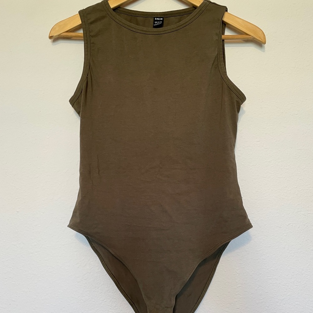 Women’s SHEIN Dark Green Bodysuit Size Large